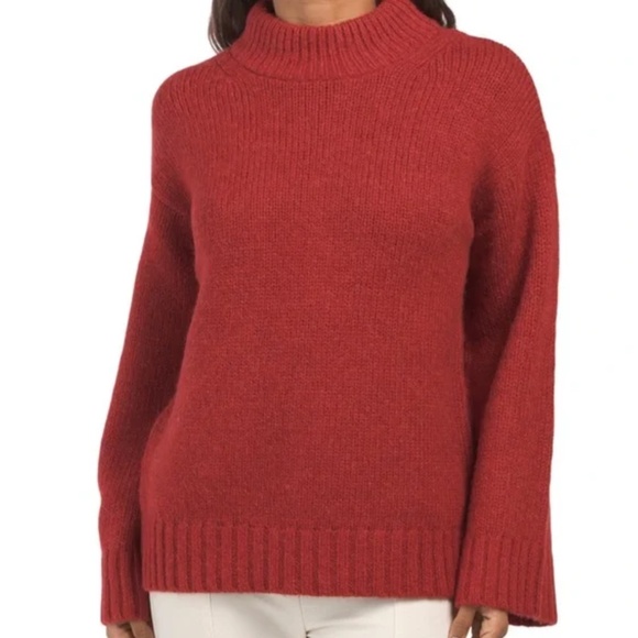 $345 Rebecca Taylor Rust Red Sweater Size Large - Picture 1 of 9